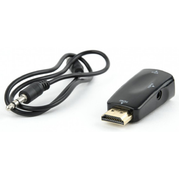 Фото - Переходник Cablexpert HDMI-VGA/3.5mm Black (AB-HDMI-VGA-02)