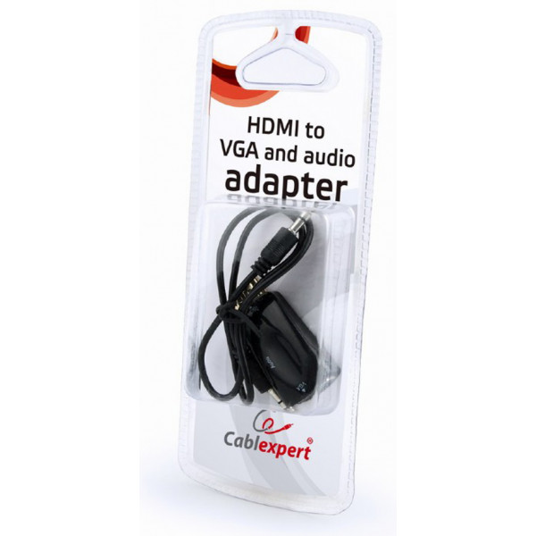 Фото - Переходник Cablexpert HDMI-VGA/3.5mm Black (AB-HDMI-VGA-02)
