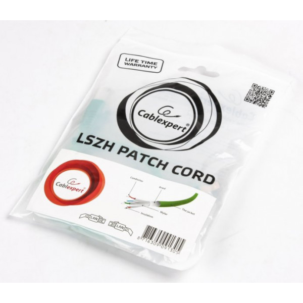 Фото - Кабель патч-корд Cablexpert S/FTP (PP6A-LSZHCU-G-0.5M) 50u  0.5 м Green