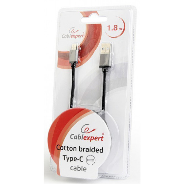 Фото - Переходник Cablexpert USB 2.0 - USB Type-C Black 1.8m (CCB-mUSB2B-AMCM-6)