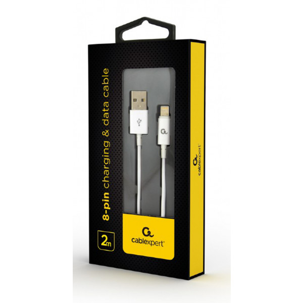 Фото - Кабель синхронизации данных Cablexpert USB 2.0 A - Lightning Premium 2m White (CC-USB2P-AMLM-2M-W)
