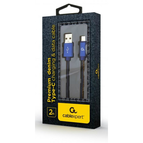 Фото - Кабель синхронизации данных Cablexpert USB 2.0 A - USB Type-C 1m Blue (CC-USB2J-AMCM-1M-BL)