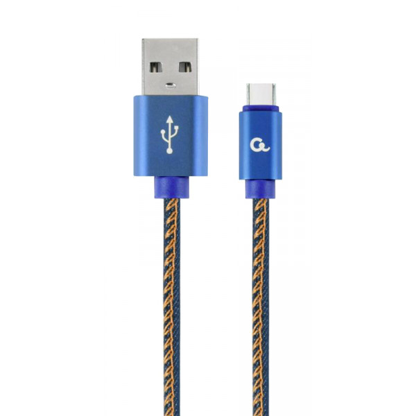 Фото - Кабель синхронизации данных Cablexpert USB 2.0 A - USB Type-C 1m Blue (CC-USB2J-AMCM-1M-BL)