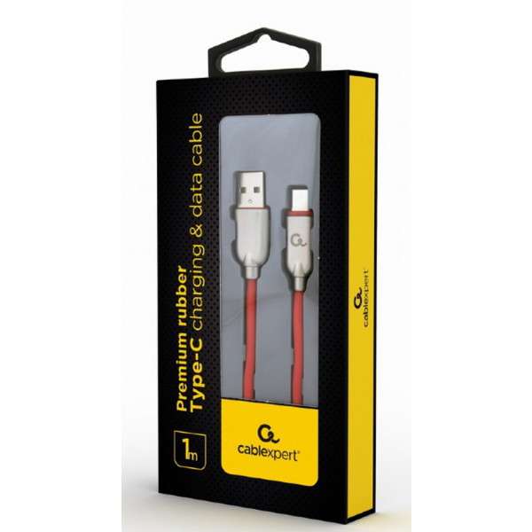 Фото - Кабель синхронизации данных Cablexpert USB 2.0 A - USB Type-C Premium 1m Red (CC-USB2R-AMCM-1M-R)
