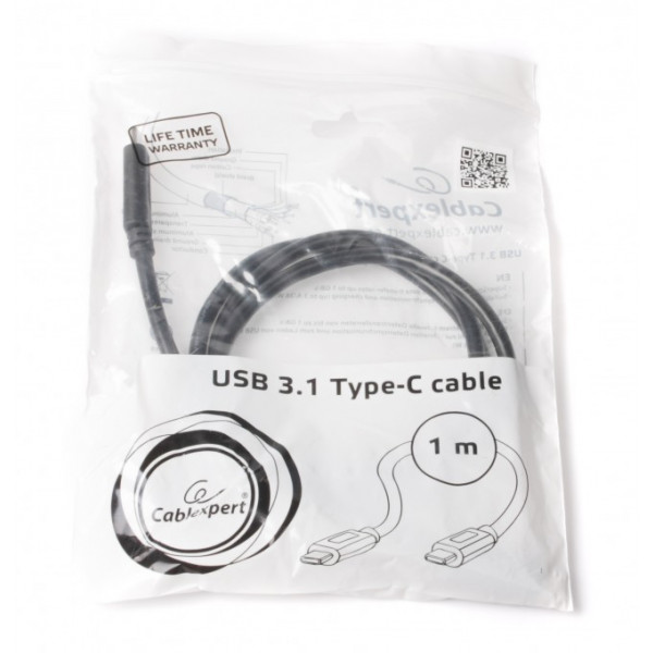 Фото - Кабель синхронизации данных Cablexpert USB 3.1 C/C 1m (CCP-USB3.1-CMCM-1M)