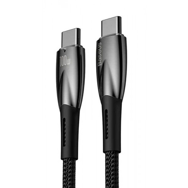 Фото - Кабель синхронизации данных Baseus Glimmer Series Fast Charging Type-C to Type-C 100W 1m (CADH000702)