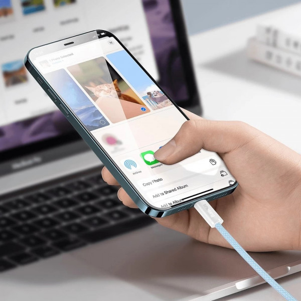 Фото - Кабель синхронизации данных Baseus Dynamic Series Fast Charging Data Cable Type-C to iP 20W 2m Blue (CALD000103)