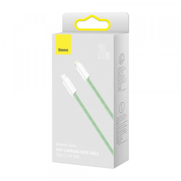 Фото - Кабель синхронизации данных Baseus Dynamic Series Fast Charging Data Cable Type-C to iP 20W 2m Green (CALD000106)