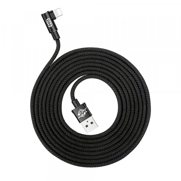 Фото - Кабель синхронизации данных Baseus MVP Elbow Type Cable USB For IP 1.5A 2m Black (CALMVP-A01)