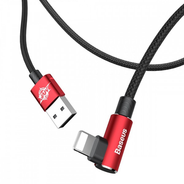 Фото - Кабель синхронизации данных Baseus MVP Elbow Type Cable USB For IP 1.5A 2m Red (CALMVP-A09)