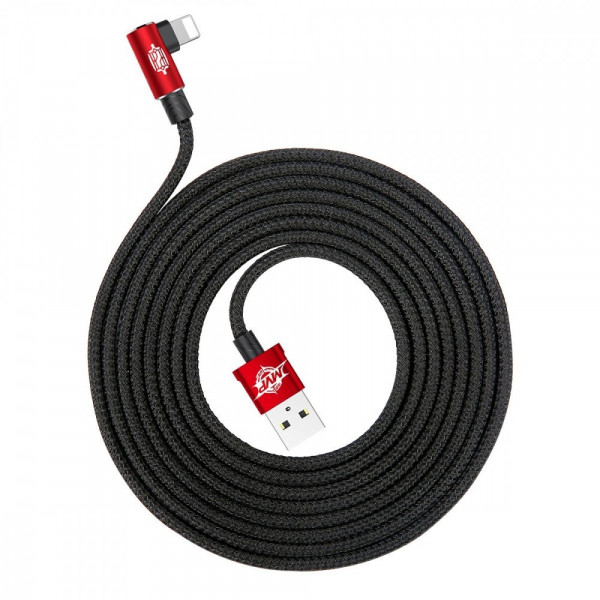 Фото - Кабель синхронизации данных Baseus MVP Elbow Type Cable USB For IP 1.5A 2m Red (CALMVP-A09)
