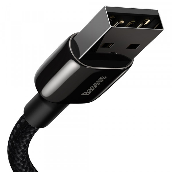 Фото - Кабель синхронизации данных Baseus Tungsten Gold Fast Charging Data Cable USB to iP 2.4A 2m Black (CALWJ-A01)