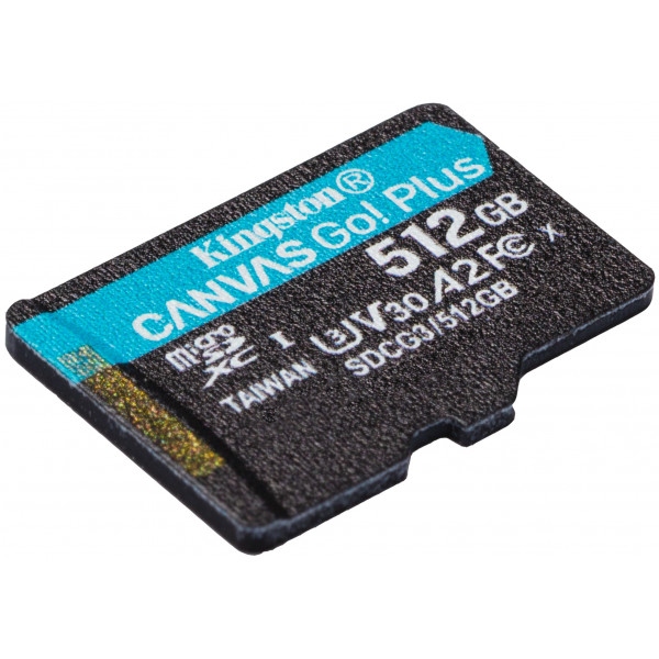 Фото - Карта памяти Kingston MicroSDXC 512GB UHS-I/U3 Class 10 Canvas Go! Plus (SDCG3/512GBSP)