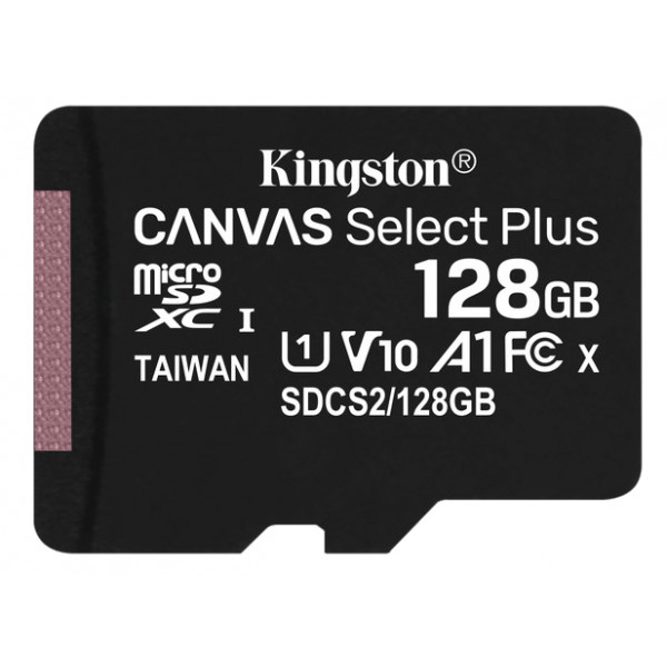 Фото - Карта памяти Kingston microSDXC 128GB Canvas Select Plus 100R A1 C10 (SDCS2/128GBSP) Фото - Карта памяти Kingston microSDXC 128GB Canvas Select Plus 100R A1 C10 (SDCS2/128GBSP)