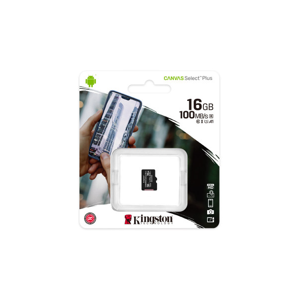 Фото - Карта памяти Kingston microSDHC 16GB Canvas Select Plus 100R A1 C10 (SDCS2/16GBSP)