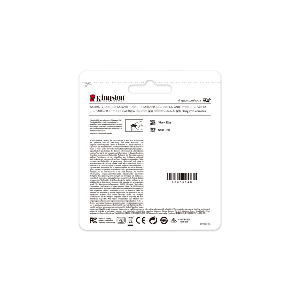 Фото - Карта памяти Kingston microSDHC 16GB Canvas Select Plus 100R A1 C10 (SDCS2/16GBSP)