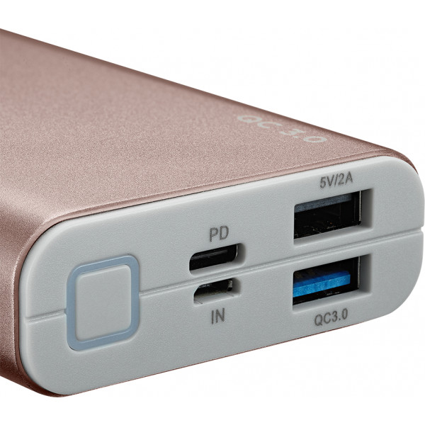 Фото - Батарея мобильная Canyon 10000mAh Quick Charge QC3.0 Rose Gold (CND-TPBQC10RG)