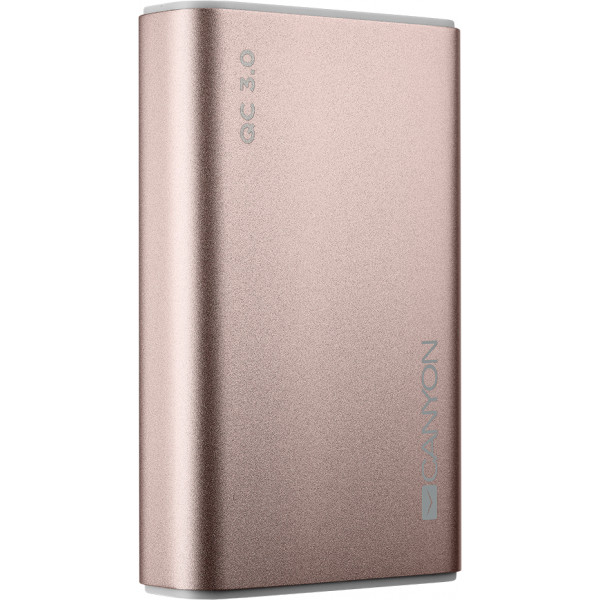 Фото - Батарея мобильная Canyon 10000mAh Quick Charge QC3.0 Rose Gold (CND-TPBQC10RG)