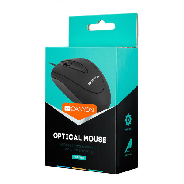 Фото - Мышь проводная Canyon CNE-CMS1 Black USB