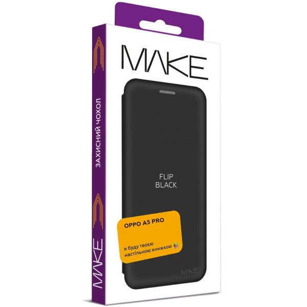 Фото - Чехол для смартфона MAKE Oppo A5 Pro Flip Black (MCP-OA5PBK)
