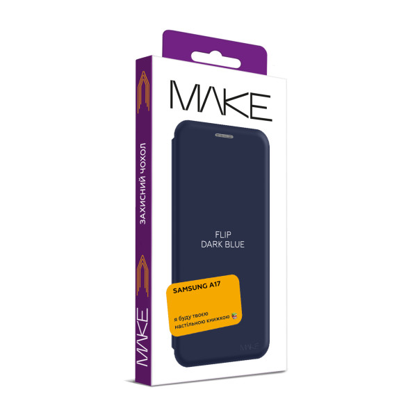 Фото - Чехол для смартфона MAKE Flip for Samsung A17, Blue Dark (MCP-SA17BL)