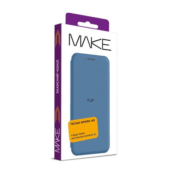 Фото - Чехол для смартфона MAKE Flip Mirage for Tecno Spark 40, Blue (MCP-TS40ML)