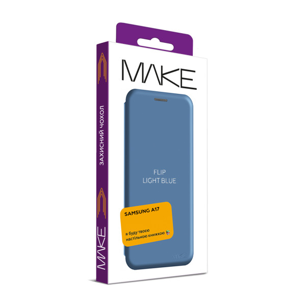 Фото - Чехол для смартфона MAKE Flip for Samsung A17, Light Blue (MCP-SA17LB)