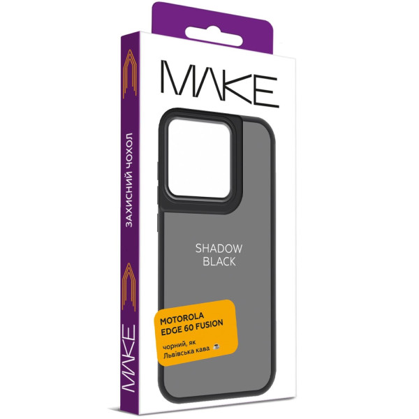 Фото - Чехол для смартфона MAKE Motorola Edge 60 Fusion Shadow Black (MCSD-MED60FBK)