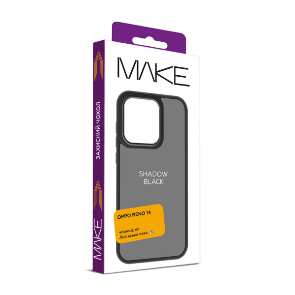 Фото - Чехол для смартфона MAKE Shadow for Oppo Reno 14, Black (MCSD-OR14BK)
