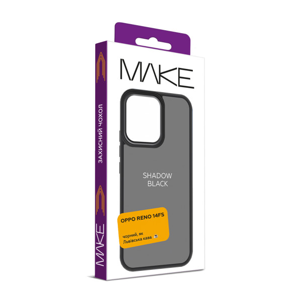 Фото - Чехол для смартфона MAKE Shadow for Oppo Reno14 FS Black (MCSD-OR14FBK)
