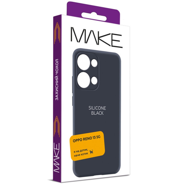 Фото - Чехол для смартфона MAKE Oppo Reno13 5G Silicone Black (MCL-OR135GBK)