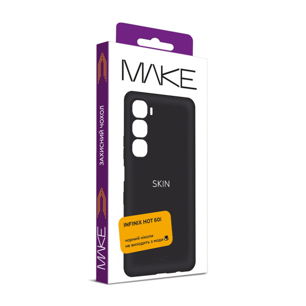 Фото - Чехол для смартфона MAKE for Infinix Hot 60i Skin Black (MCS-IH60IBK)
