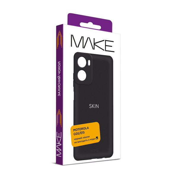Фото - Чехол для смартфона MAKE Motorola G05/E15 Skin Black (MCS-MG05/E15BK)