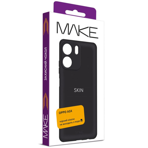 Фото - Чехол для смартфона MAKE Oppo A5X Skin Black (MCS-OA5X)