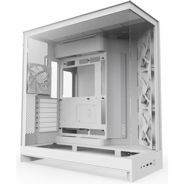 Фото - Корпус NZXT H9 Flow Dual-Chamber Mid-tower Case - All White (CM-H92FW-01)