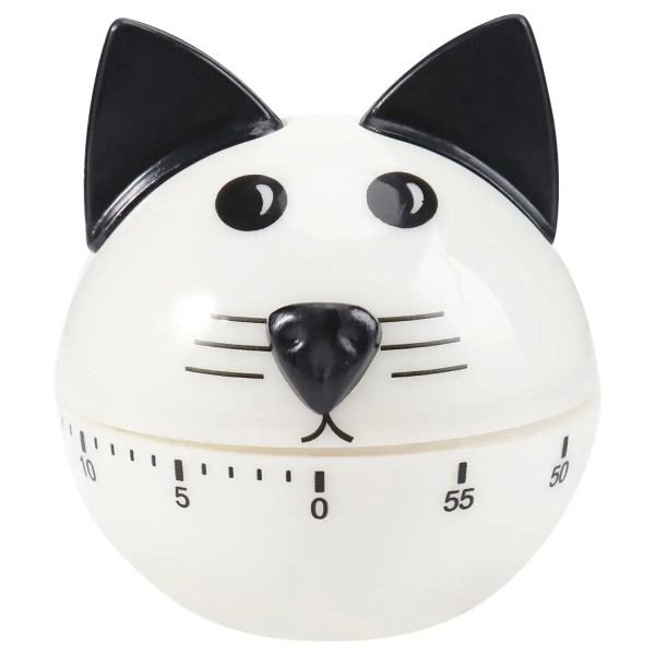 Фото - Кухонный таймер механический Moller Cat White (601007)