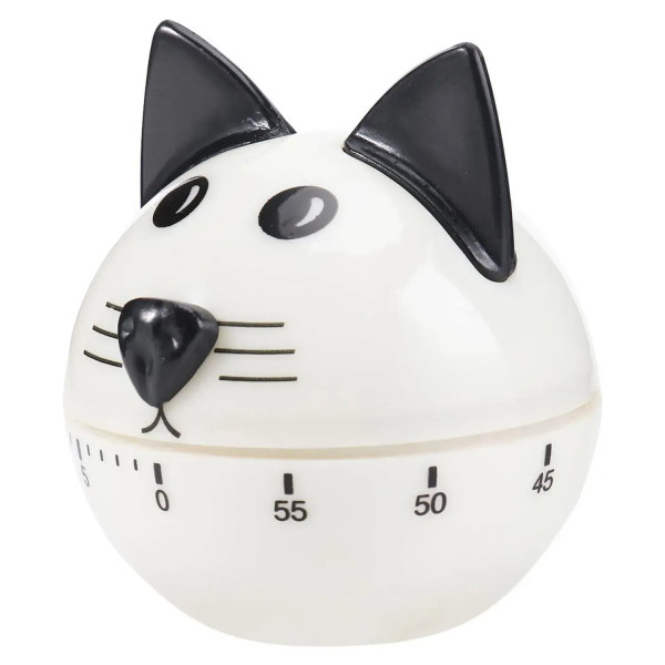Фото - Кухонный таймер механический Moller Cat White (601007)
