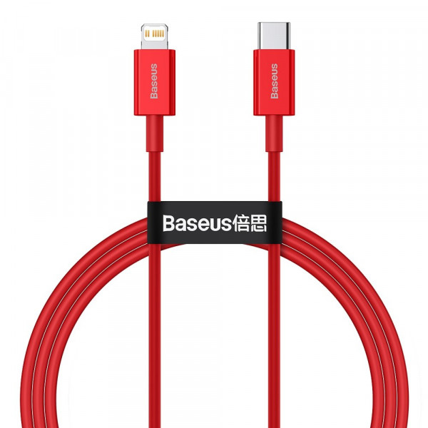 Фото - Кабель синхронизации данных Baseus Superior Series Fast Charging Type-C to Lightning PD 20W 1m Red (CATLYS-A09)