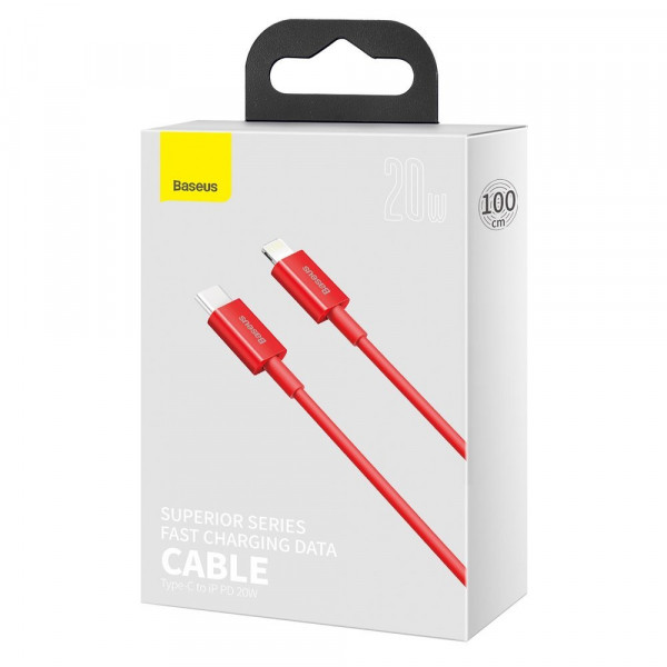 Фото - Кабель синхронизации данных Baseus Superior Series Fast Charging Type-C to Lightning PD 20W 1m Red (CATLYS-A09)