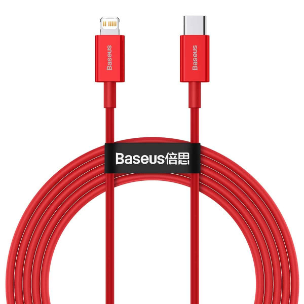 Фото - Кабель синхронизации данных Baseus Superior Series Fast Charging Type-C to Lightning PD 20W 2m Red (CATLYS-C09)