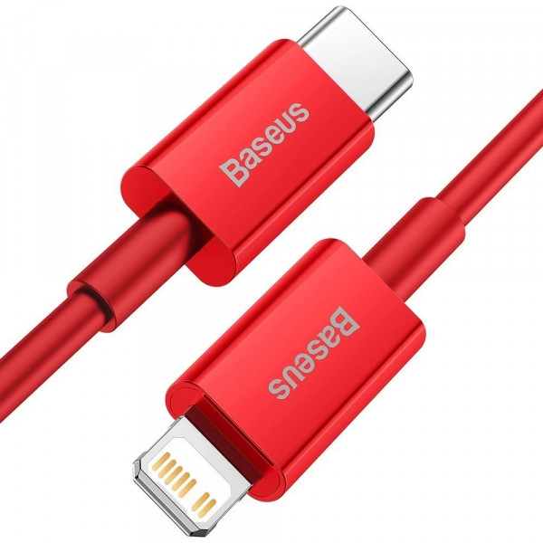 Фото - Кабель синхронизации данных Baseus Superior Series Fast Charging Type-C to Lightning PD 20W 2m Red (CATLYS-C09)