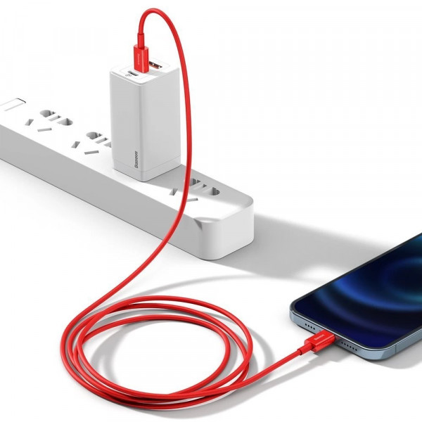 Фото - Кабель синхронизации данных Baseus Superior Series Fast Charging Type-C to Lightning PD 20W 2m Red (CATLYS-C09)