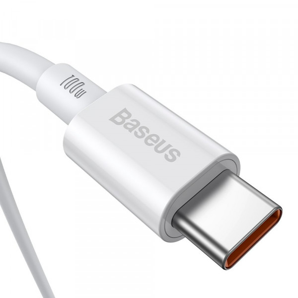 Фото - Кабель синхронизации данных Baseus Superior Series Fast Charging Data Cable Type-C to Type-C 100W 2m White (CATYS-C02)