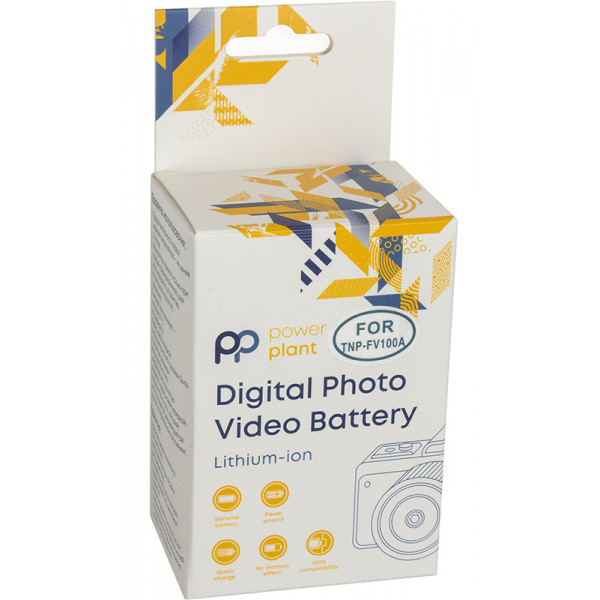 Фото - Аккумулятор для фотокамеры PowerPlant Sony TNP-FV100A 3090mAh + кабель Type-C (CB971251)