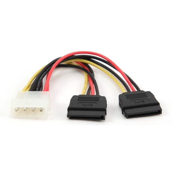 Фото - Кабель питания Cablexpert Molex M/F - 2хSATA, 0,015m (CC-SATA-PSY)