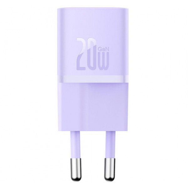 Фото - Сетевое зарядное устройство Baseus GaN5 FC mini 1C 20W Violet (CCGN050105)