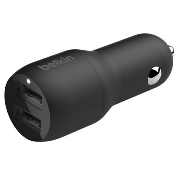 Фото - Автомобильное зарядное устройство Belkin Car Charger 24W Dual USB-A USB-A - USB-C 1 m Black (CCE001BT1MBK)