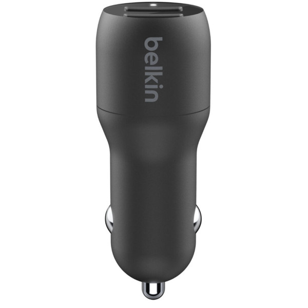 Фото - Автомобильное зарядное устройство Belkin Car Charger 24W Dual USB-A USB-A - USB-C 1 m Black (CCE001BT1MBK)