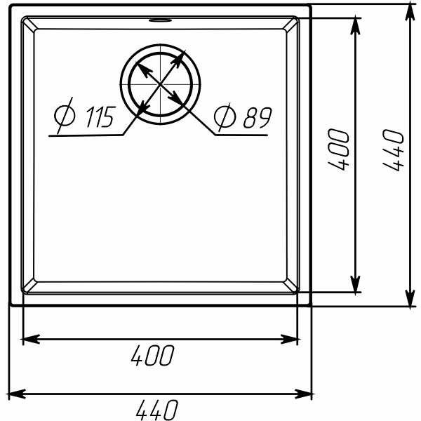 Фото - Мойка кухонная VALESO 4040 RUBA матовая Карамель