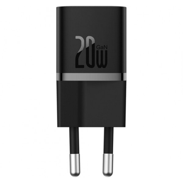 Фото - Сетевое зарядное устройство Baseus GaN5 FC mini 1C 20W Black (CCGN050101)
